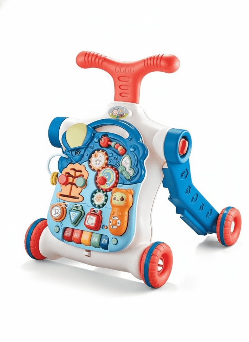 Right Start 5 in 1 Musical Activity Push Walker – Deluxe Blue