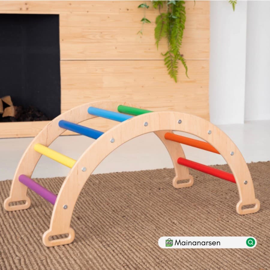Climbing Arch Natural Wood by MainanArsen – Colorfull