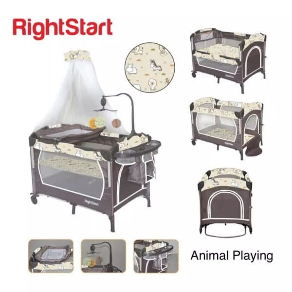 Right Start Bedside Baby Box Playard PY888 – Animal Playing
