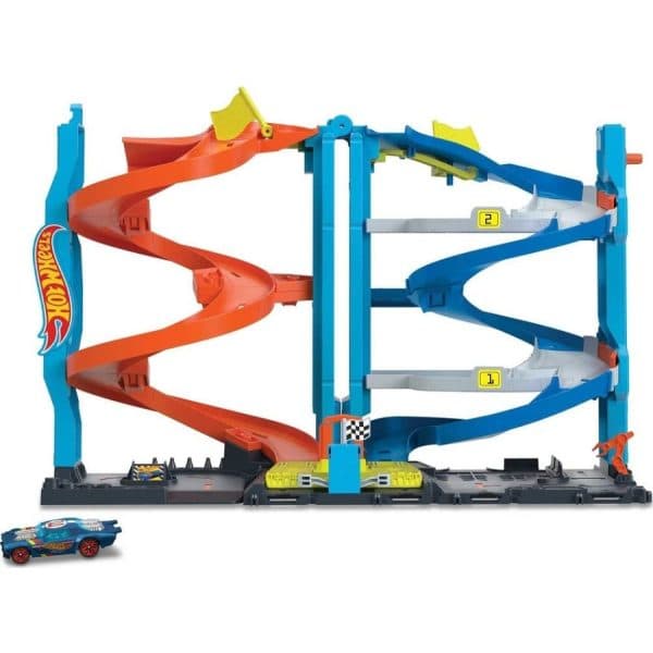 Hot Wheels City Transforming Race Tower (include 4 Cars)