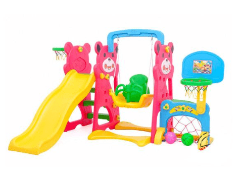 Labeille Panda 5 in 1 Slide & Play Center – Red