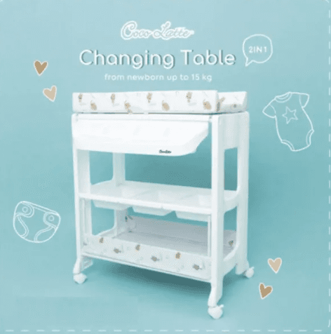 Cocolatte Baby Tafel Bath & Changing Table – White