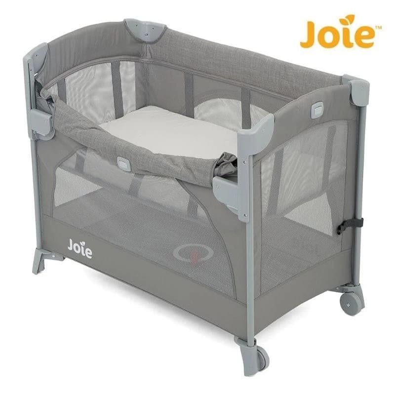 Joie Kubbie Sleep Bedside Baby Box – Foggy Grey (Defect)
