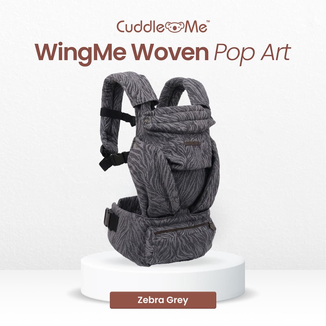 CuddleMe Wing Me Baby Carrier – Zebra Grey
