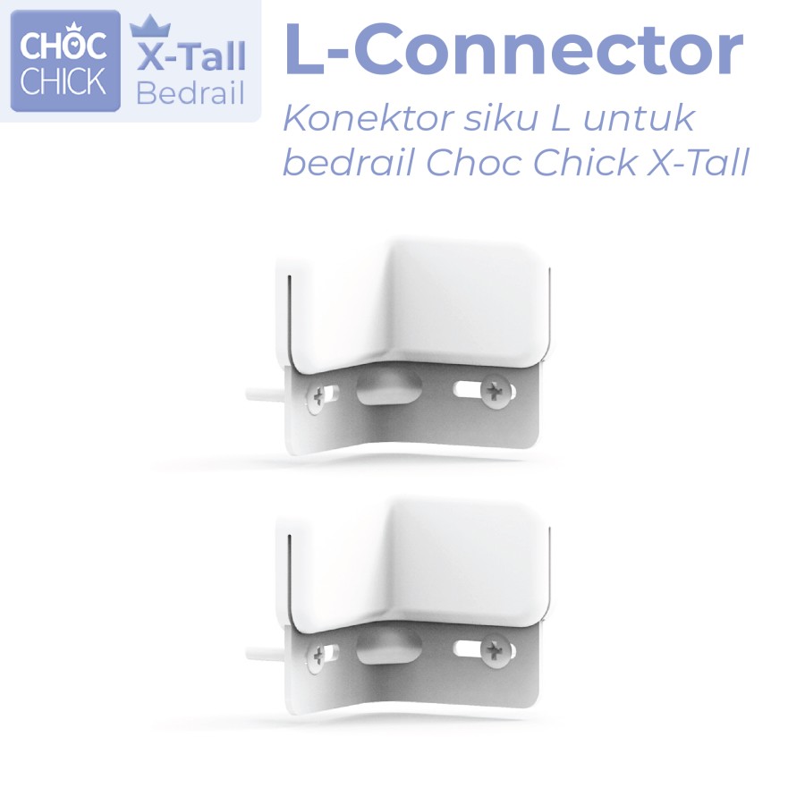 L Connector untuk Choc Chic Extra Tall Bedrail (1set)