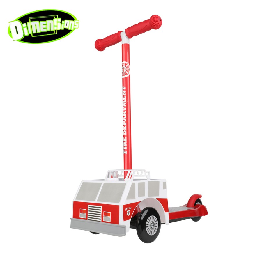 Dimensions Premium 3 Wheel Kids Scooter – Fire Truck