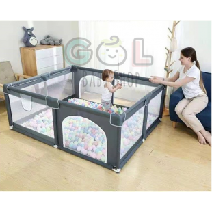 GOL Baby Playpen Ballpit Fence 180 x 120 – Grey