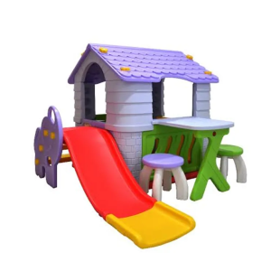 Labeille Dream Playhouse & Slide Luxury Complete Set – Atap Ungu