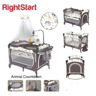Right Start Bedside Baby Box Playard PY888 – Animal Countdown