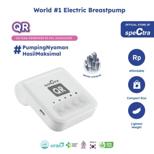 Spectra QR Double Electric Breastpump Rechargeable – White Mineral