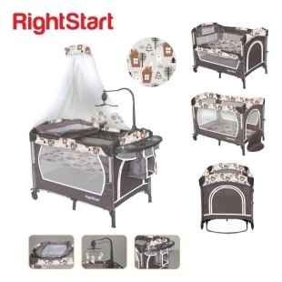 Right Start Bedside Baby Box Playard PY888 – White Bunny