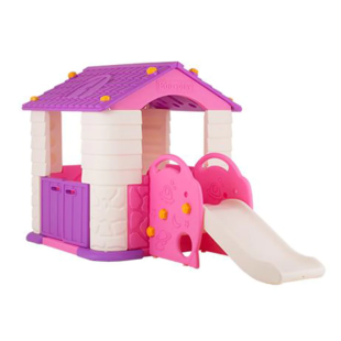 Eduplay Playhouse With Slide (Tanpa Meja & Kursi) – Pink