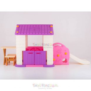 Eduplay Playhouse With Slide Table & Chair Set – Pink (KURSI BERBEDA)