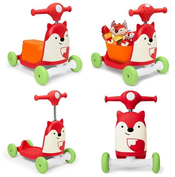 Skip Hop Zoo Indoor Ride-On Scooter Toy – Fox 2