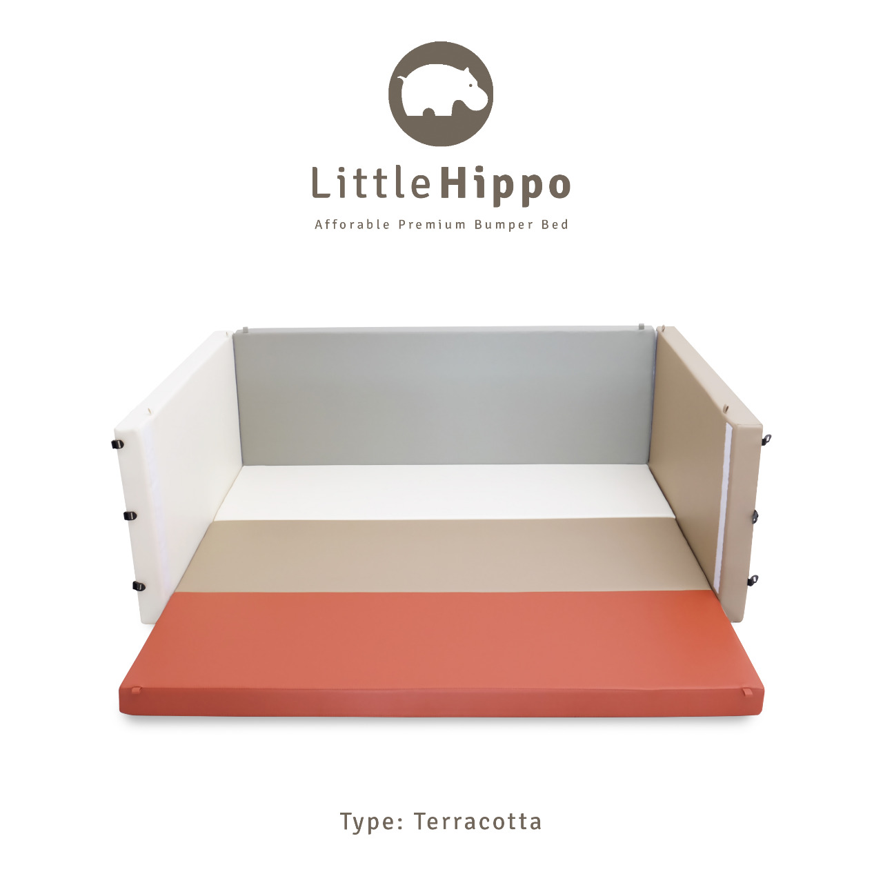 Lumba Little Hippo Bumperbed – Terracota